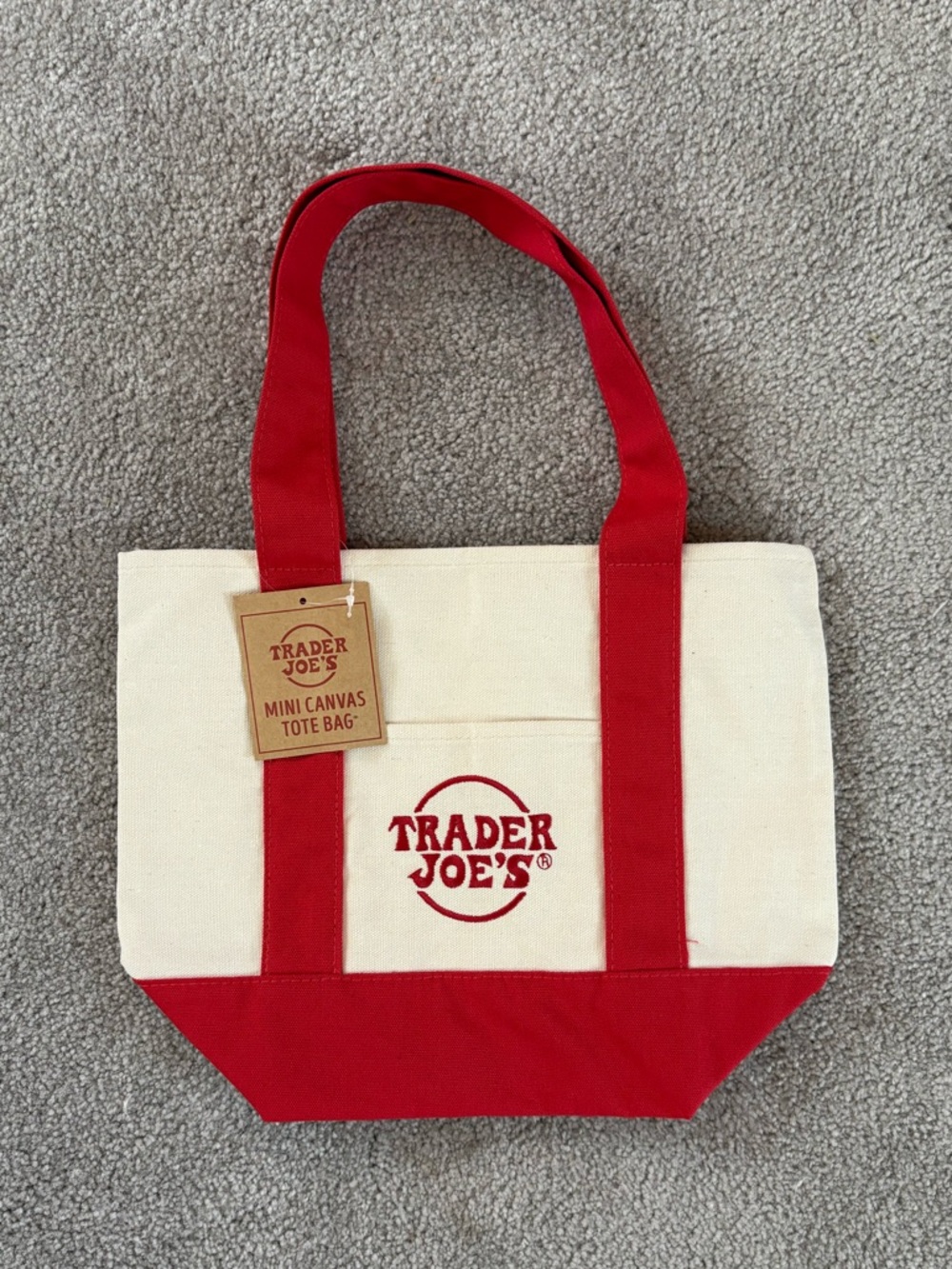 Trader Joe’s mini tote - red